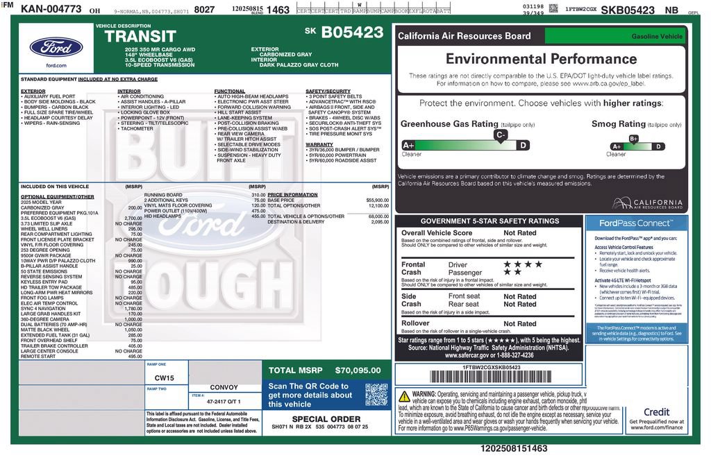 Used 2025 Ford Transit 350 148 Medium Roof AWD image 3