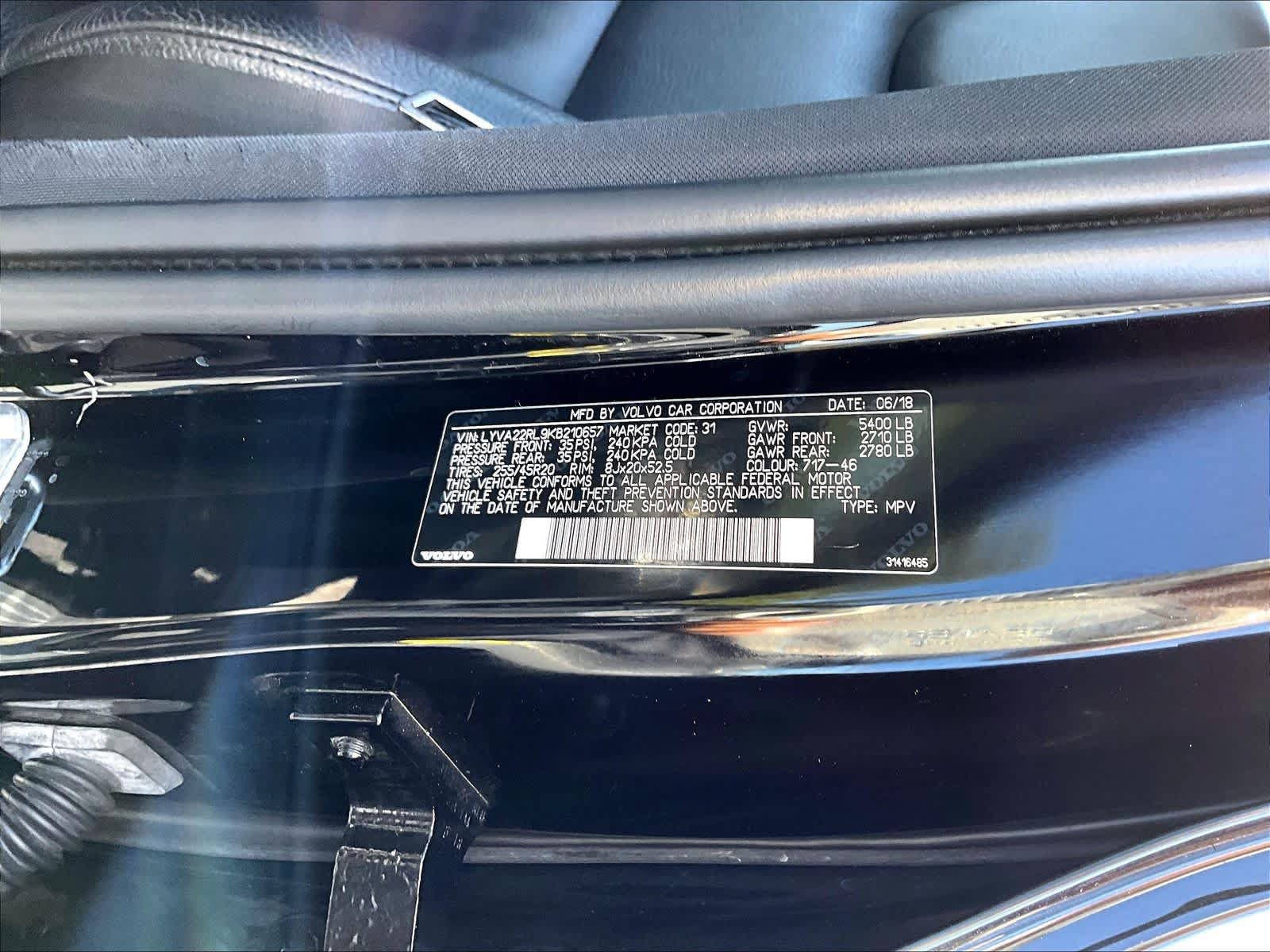 Used 2019 Volvo XC60 T6 Inscription w/ Protection Package Premier AWD/4WD image 31