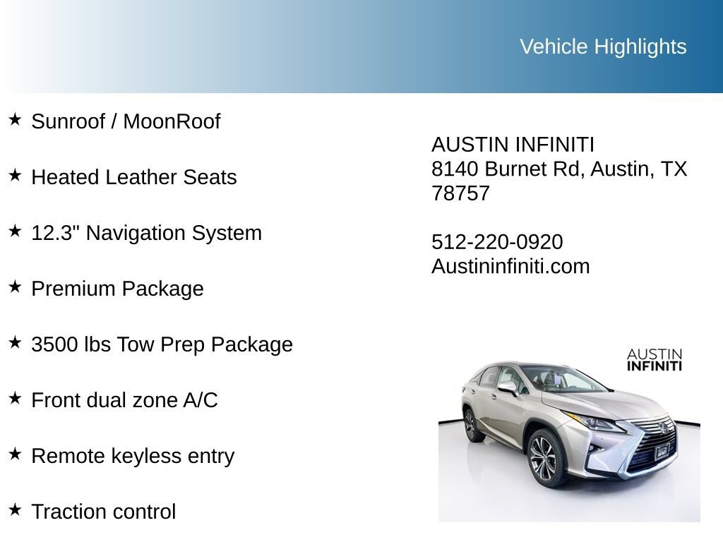 Used 2017 Lexus RX 350 FWD w/ Premium Package image 10