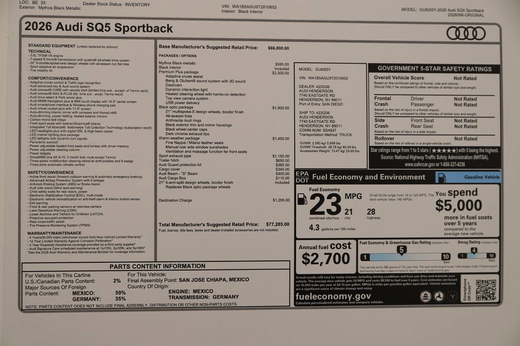 New 2026 Audi SQ5 Premium Plus image 39