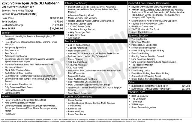 Certified 2025 Volkswagen Jetta GLI Autobahn image 40