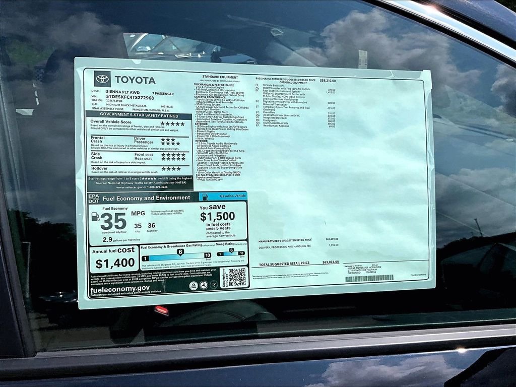 New 2026 Toyota Sienna Platinum AWD/4WD image 18