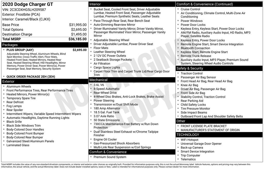 Used 2020 Dodge Charger GT w/ Plus Group image 4