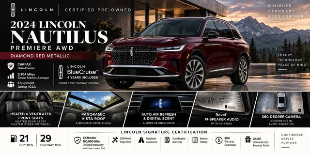 Certified 2024 Lincoln Nautilus Premier w/ Equipment Group 102A AWD/4WD image 3