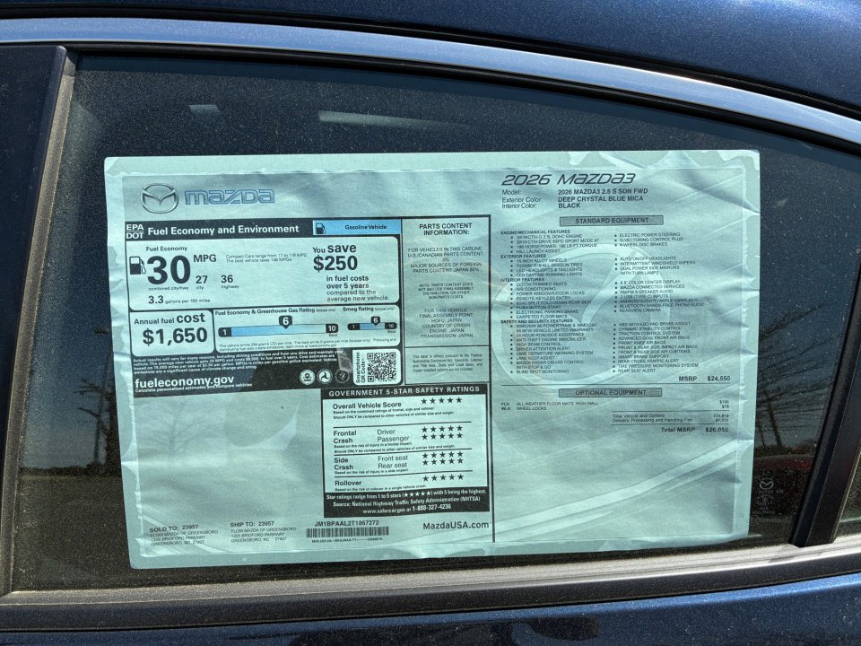 New 2026 MAZDA MAZDA3 s image 33