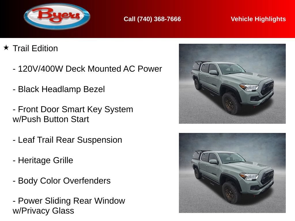 Used 2023 Toyota Tacoma 4x4 Double Cab w/ Trail Edition image 12