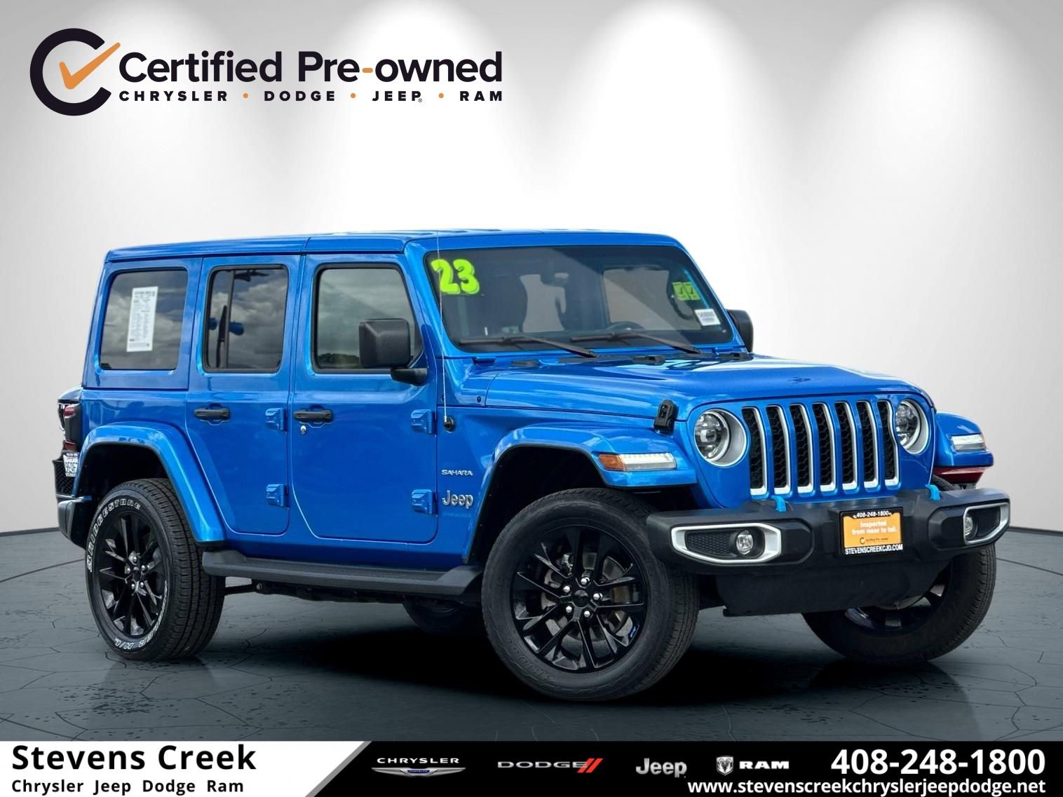 Certified 2023 Jeep Wrangler Unlimited Sahara w/ Cold Weather Group AWD/4WD image 1
