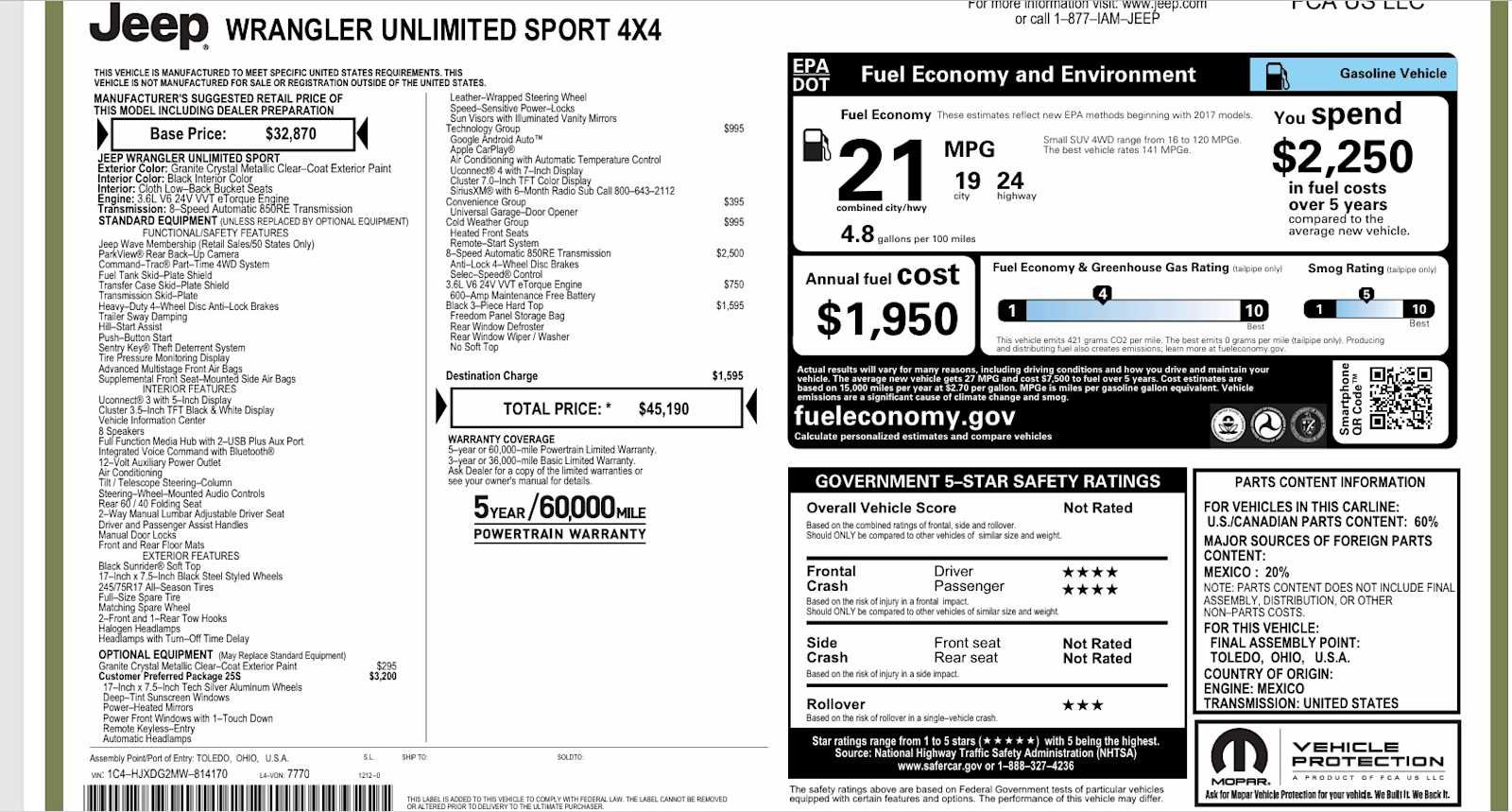 Used 2021 Jeep Wrangler Unlimited Sport image 25