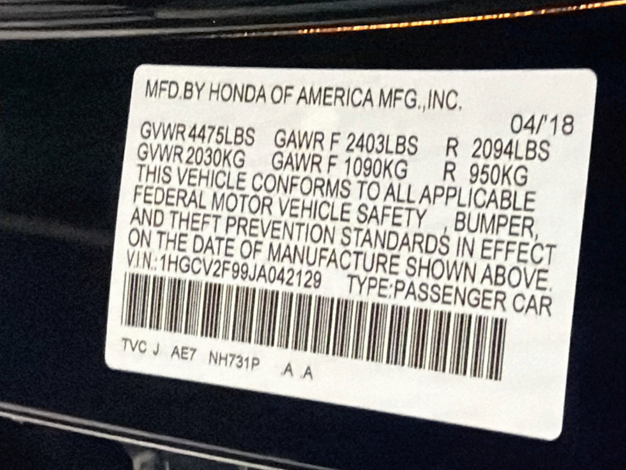 Used 2018 Honda Accord Touring image 12