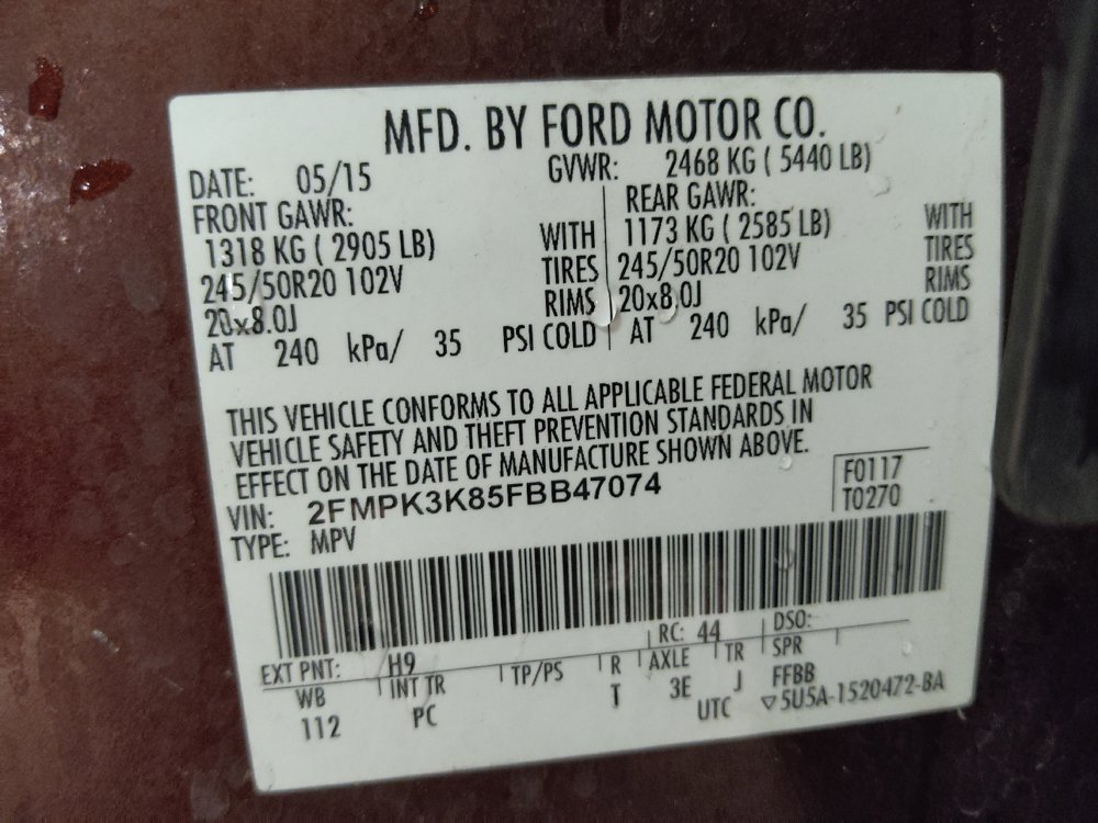 Used 2015 Ford Edge Titanium w/ Equipment Group 302A FWD image 33