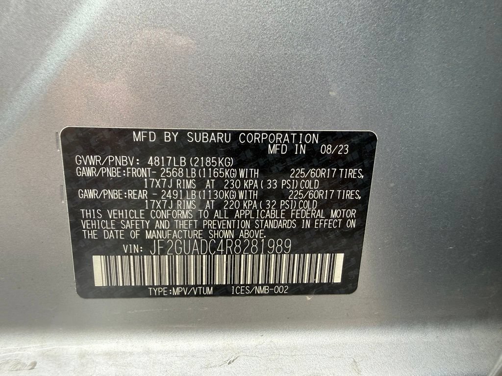 Used 2024 Subaru Crosstrek 2.0i Premium AWD/4WD image 12