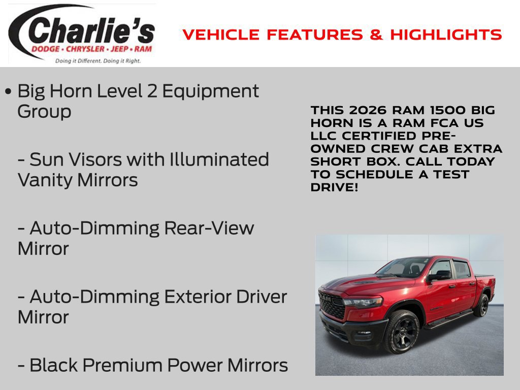Certified 2026 RAM 1500 Big Horn AWD/4WD image 19