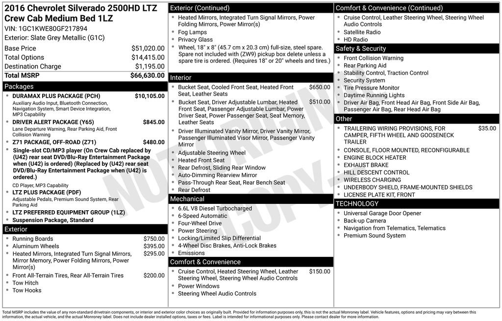 Used 2016 Chevrolet Silverado 2500 LTZ w/ Duramax Plus Package image 12