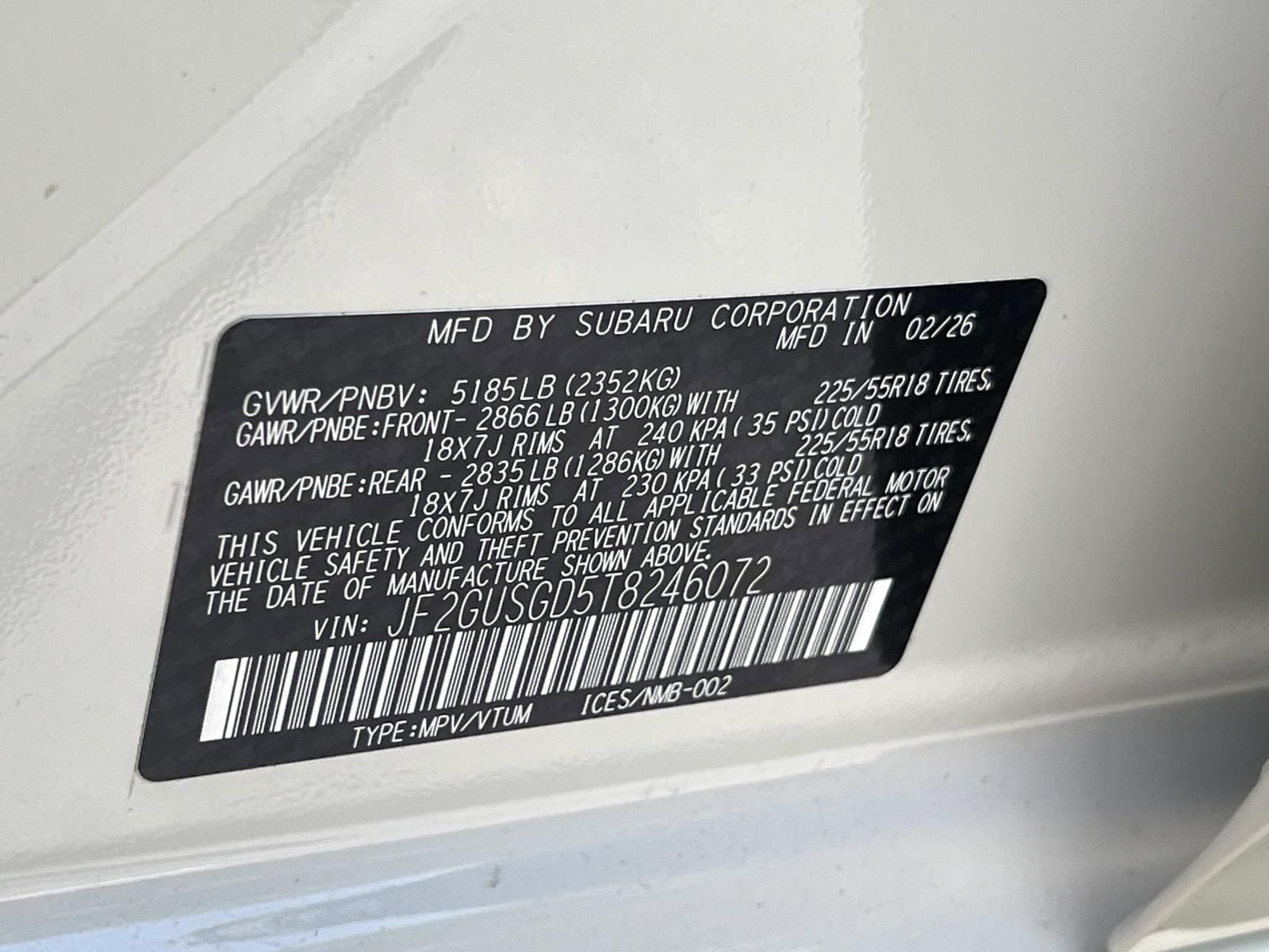 New 2026 Subaru Crosstrek 2.5i Sport AWD/4WD image 26