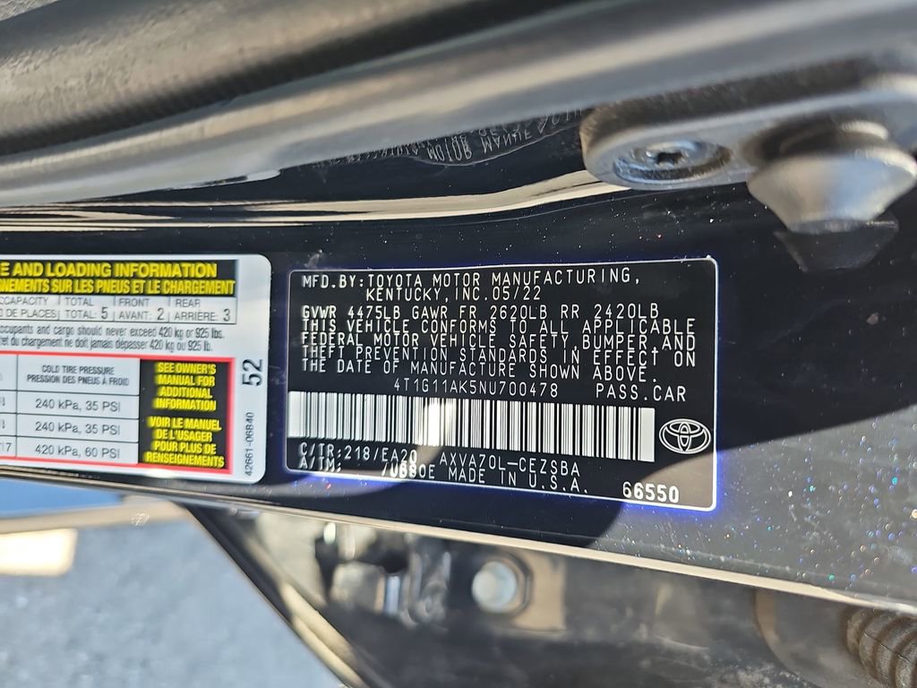 Used 2022 Toyota Camry SE FWD image 37