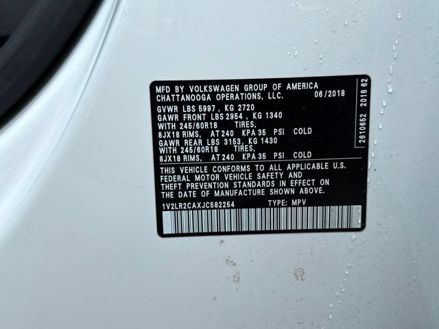 Used 2018 Volkswagen Atlas SE AWD/4WD image 16