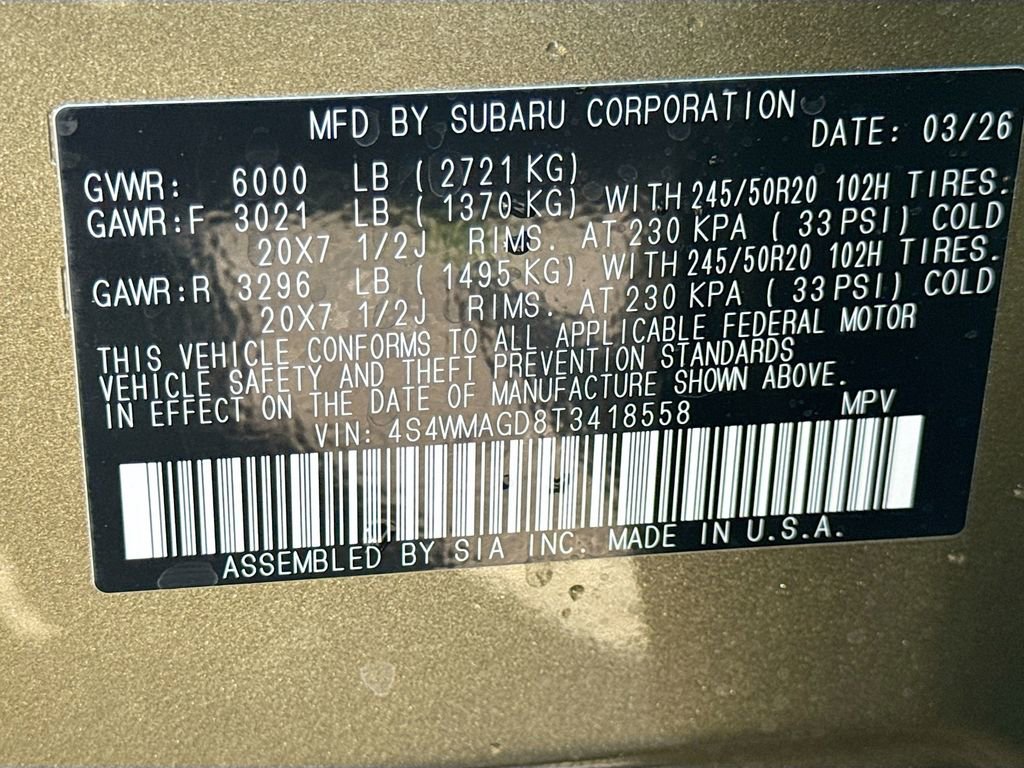 New 2026 Subaru Ascent Limited image 43