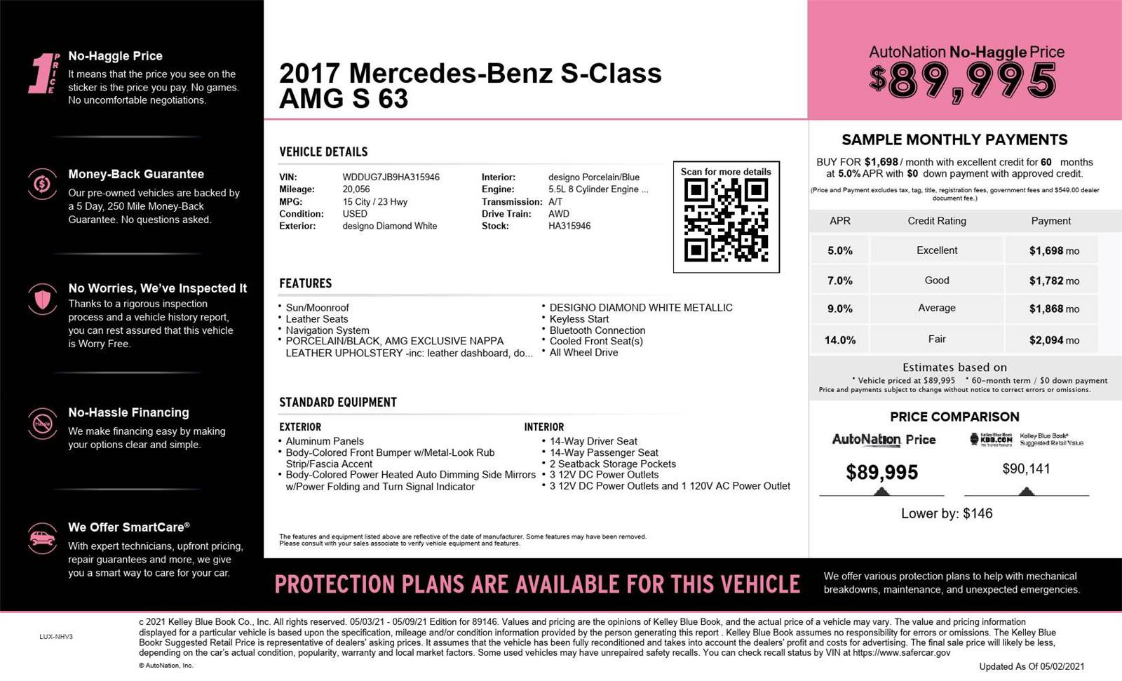Used 2017 Mercedes-Benz S 63 AMG 4MATIC Sedan image 5