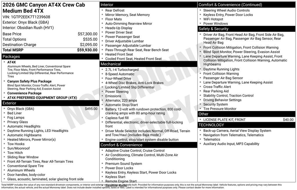 New 2026 GMC Canyon AT4X AWD/4WD image 50