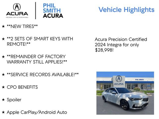 Used 2024 Acura Integra A-Spec w/ Technology Package FWD image 5