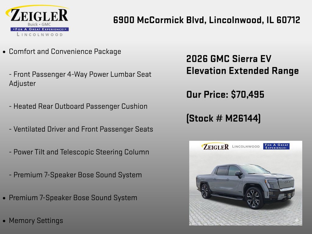 New 2026 GMC Sierra EV Elevation w/ Premium Package AWD/4WD image 18