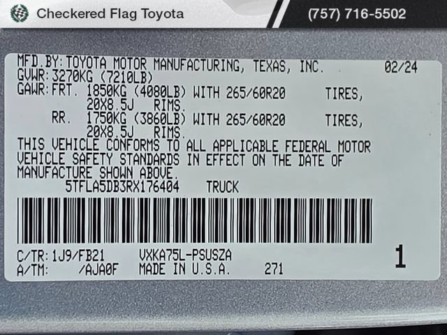 Used 2024 Toyota Tundra SR5 w/ SR5 Convenience Package AWD/4WD image 48