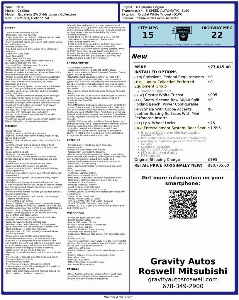 Used 2016 Cadillac Escalade Luxury image 3