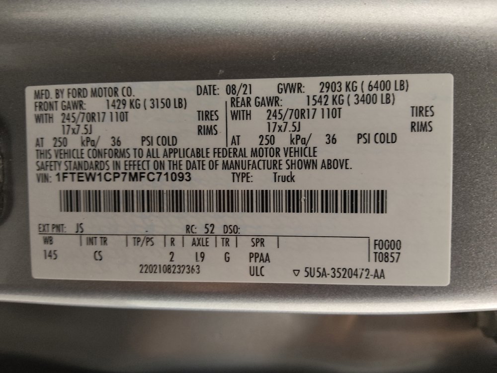 Used 2021 Ford F150 XL w/ Equipment Group 101A High RWD image 33