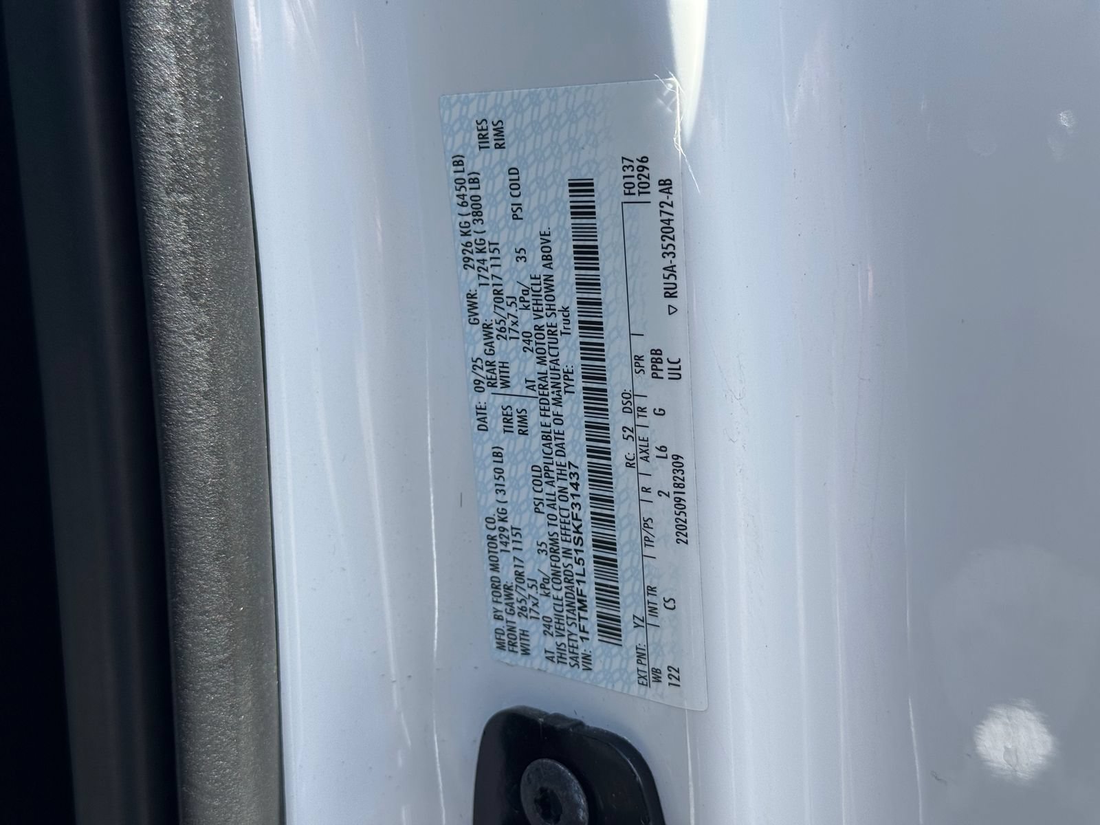 Used 2025 Ford F150 XL w/ Equipment Group 103A High AWD/4WD image 30