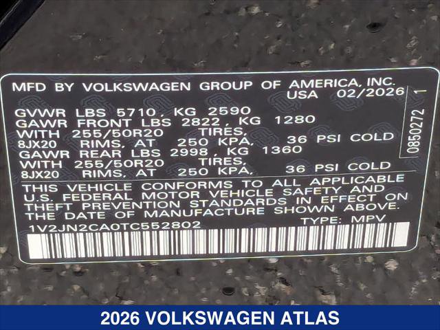 New 2026 Volkswagen Atlas SE image 20