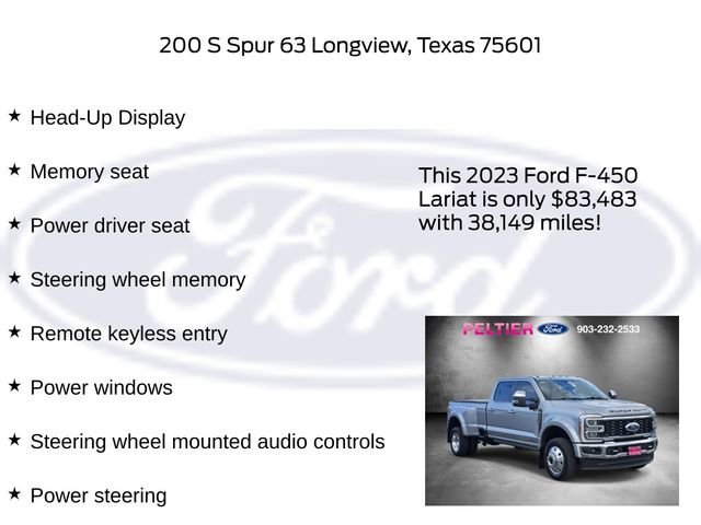 Certified 2023 Ford F450 Lariat w/ Lariat Ultimate Package image 30