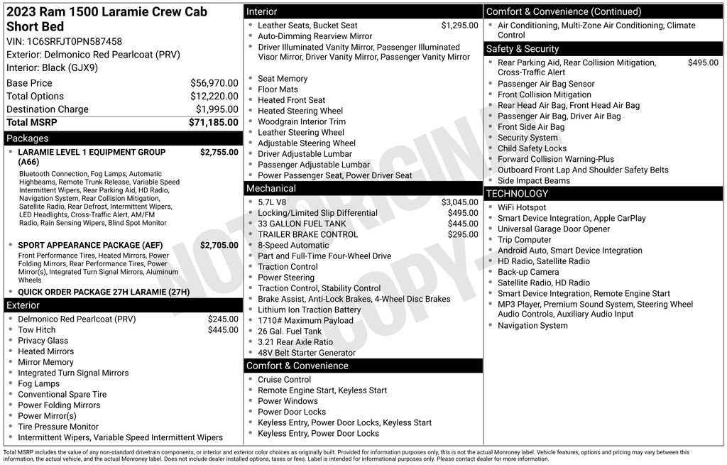 Used 2023 RAM 1500 Laramie AWD/4WD image 4