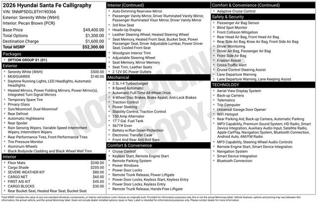 New 2026 Hyundai Santa Fe Calligraphy AWD/4WD image 40