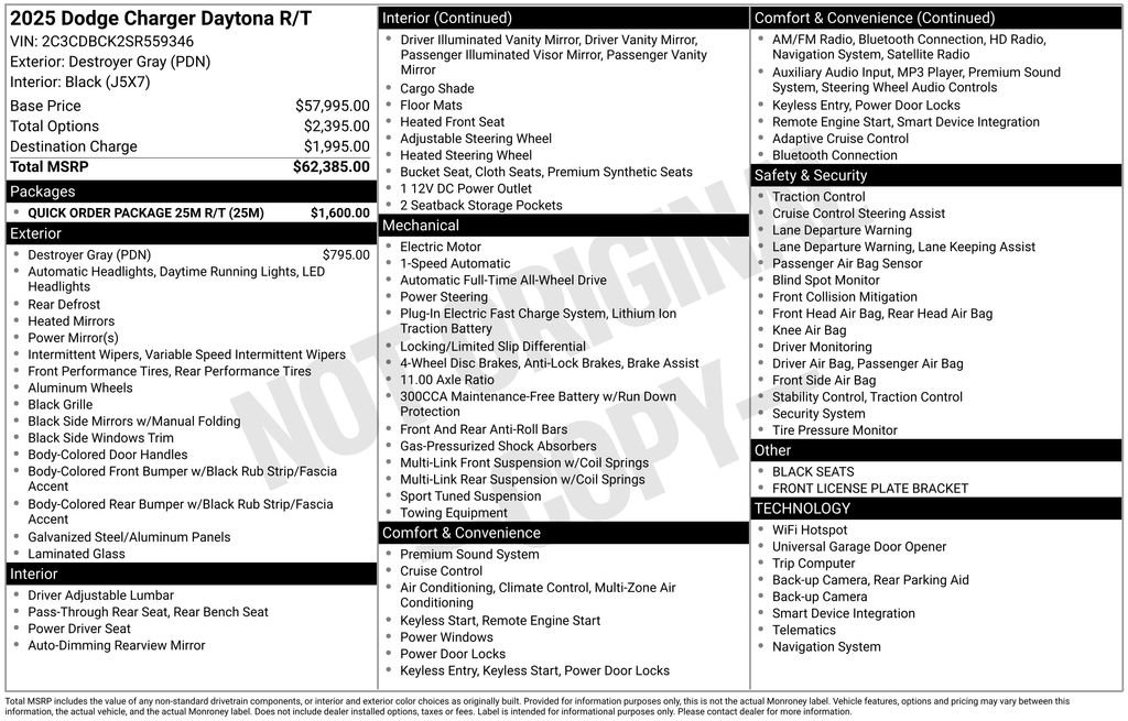 New 2025 Dodge Charger R/T w/ Quick Order Package 25M R/T image 4