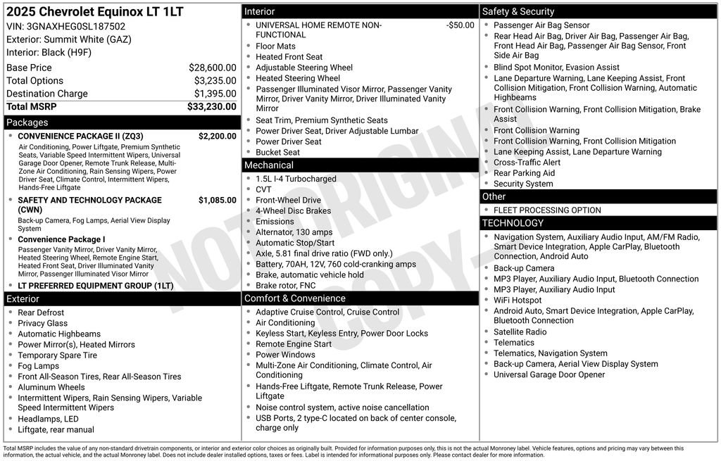 Used 2025 Chevrolet Equinox LT w/ Convenience Package II FWD image 32