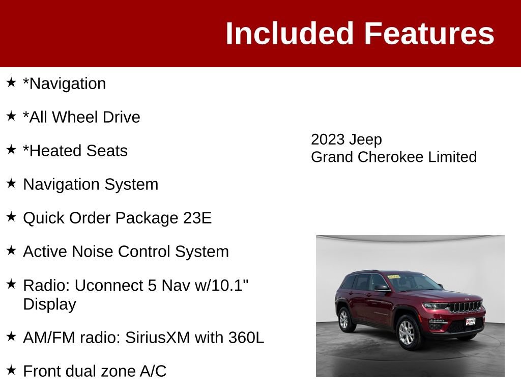 Used 2023 Jeep Grand Cherokee Limited AWD/4WD image 3