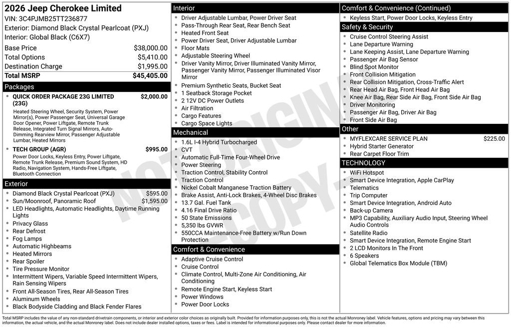 New 2026 Jeep Cherokee Limited AWD/4WD image 34
