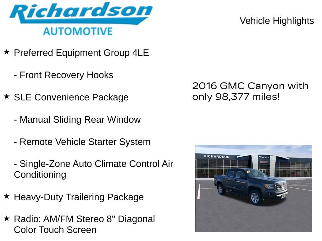 Used 2016 GMC Canyon SLE image 10