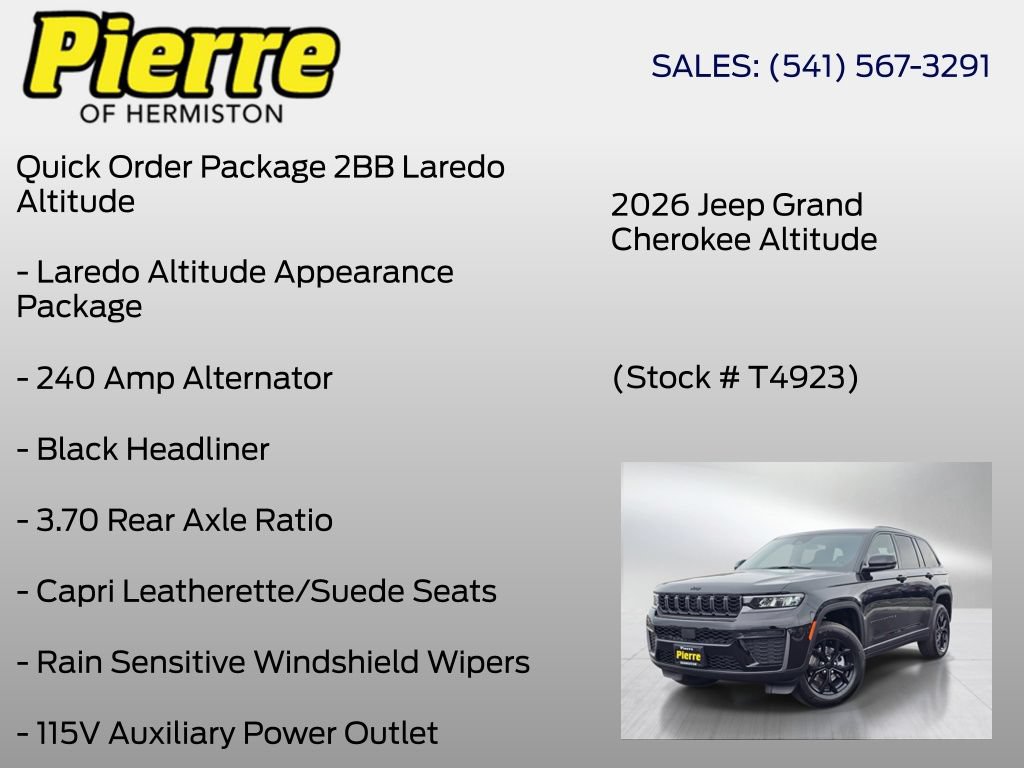 New 2026 Jeep Grand Cherokee Altitude AWD/4WD image 6