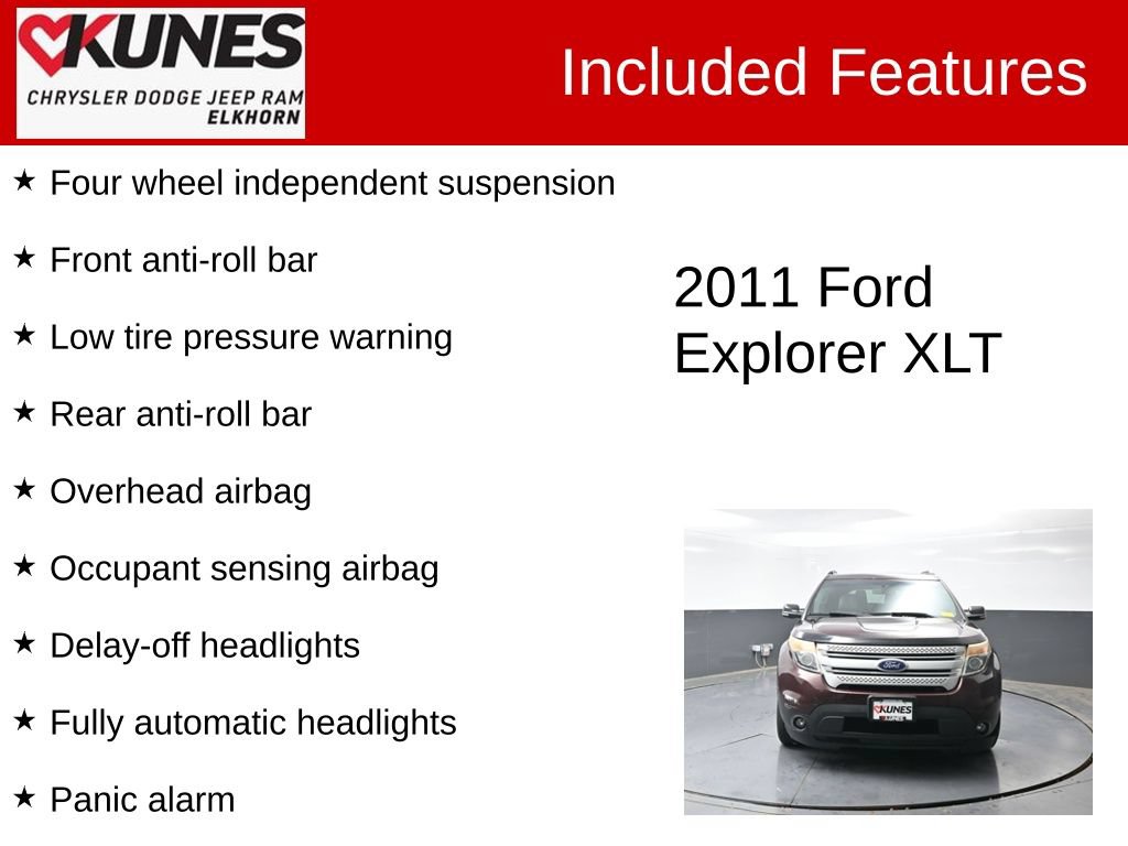 Used 2011 Ford Explorer XLT w/ 202A Rapid Spec Order Code AWD/4WD image 4