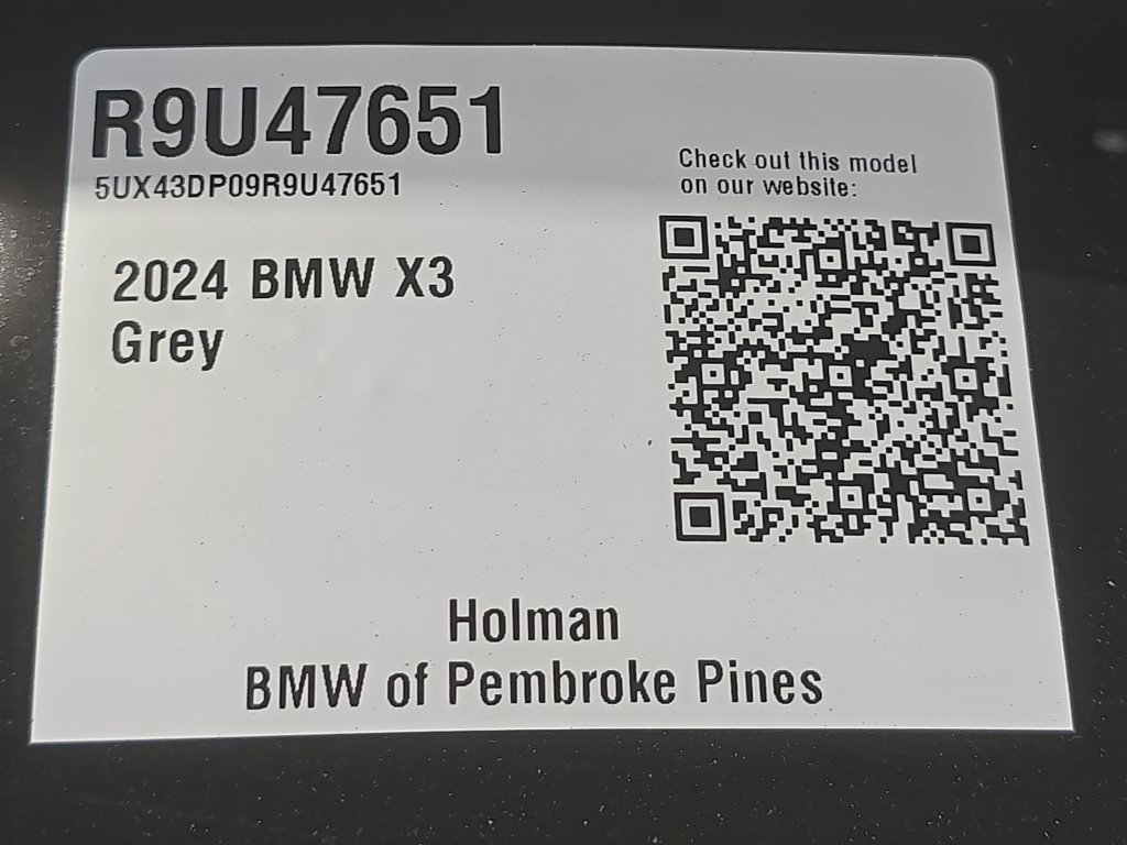 Certified 2024 BMW X3 sDrive30i w/ M Sport Package RWD image 26