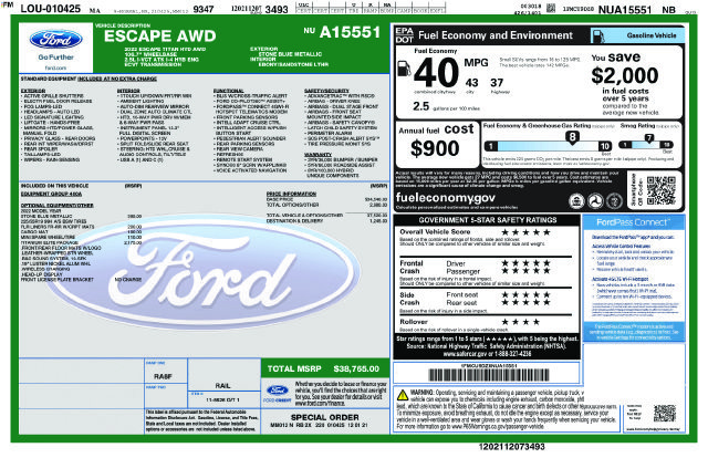 Used 2022 Ford Escape Titanium w/ Titanium Elite Package AWD/4WD image 22