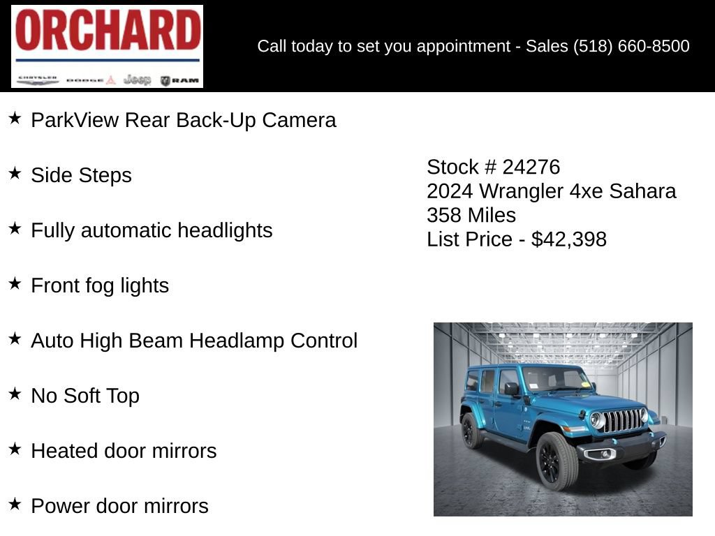 New 2024 Jeep Wrangler Unlimited Sahara w/ Technology Group AWD/4WD image 30