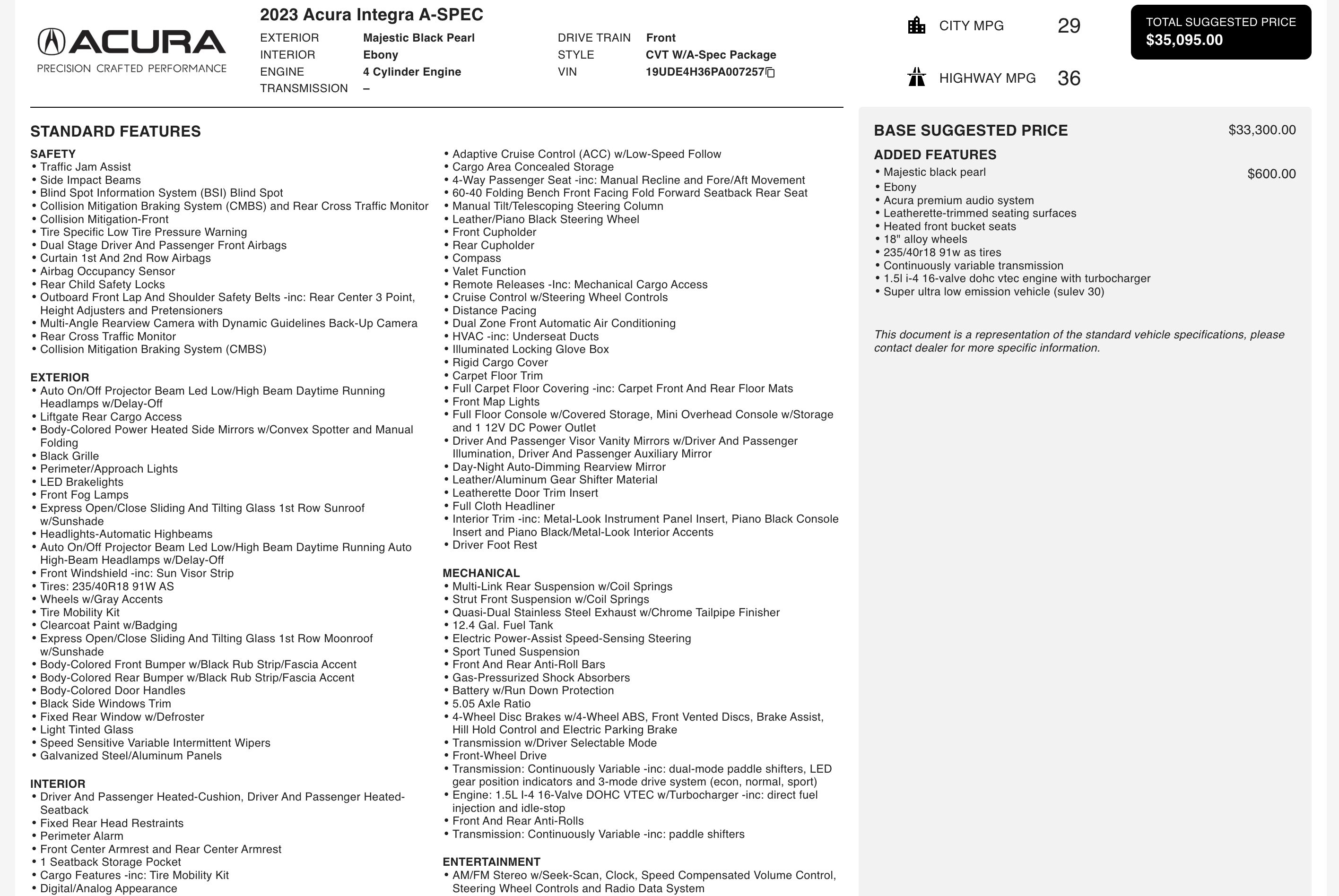 Used 2023 Acura Integra A-Spec image 3