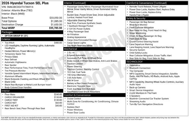 New 2026 Hyundai Tucson SEL Plus AWD/4WD image 4
