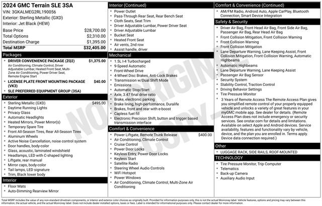 Certified 2024 GMC Terrain SLE w/ Driver Convenience Package FWD image 26