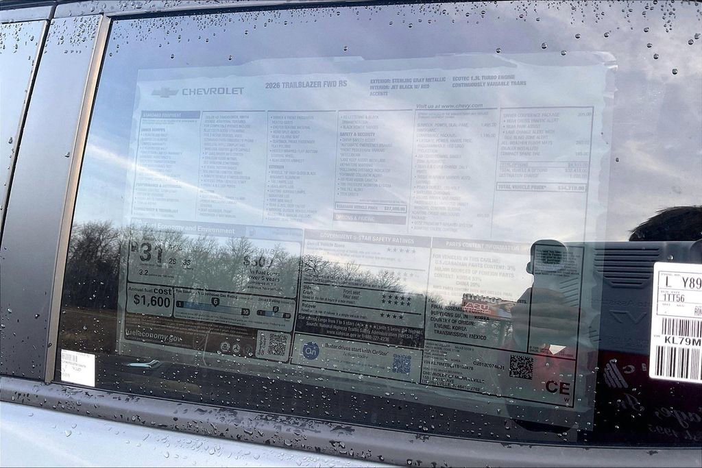 New 2026 Chevrolet TrailBlazer RS w/ Convenience Package image 16