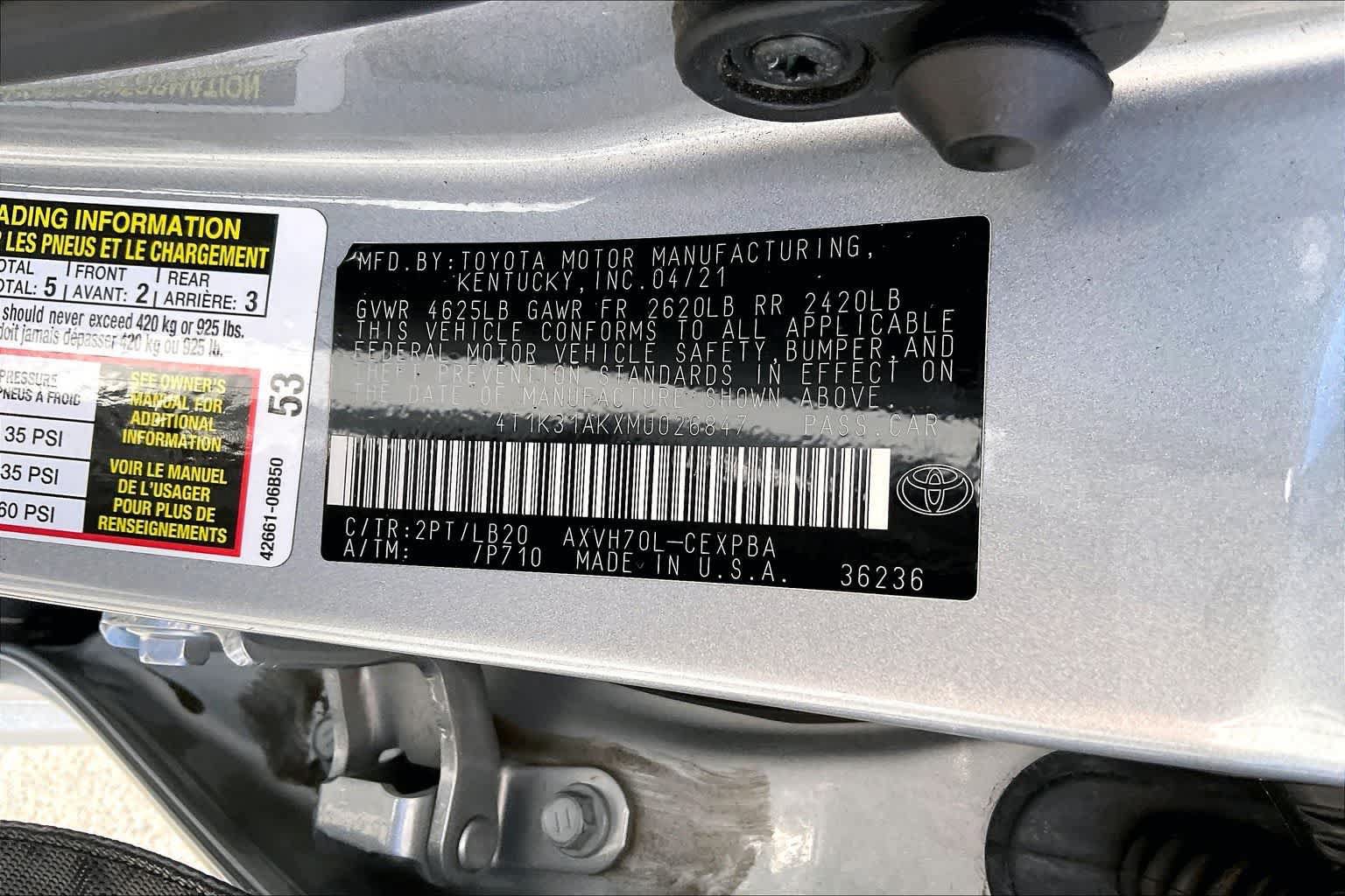 Used 2021 Toyota Camry XSE FWD image 20