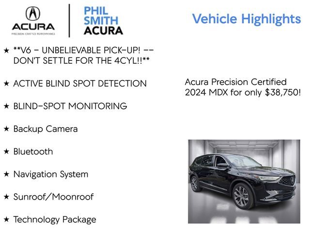 Certified 2024 Acura MDX FWD w/ Technology Package image 9