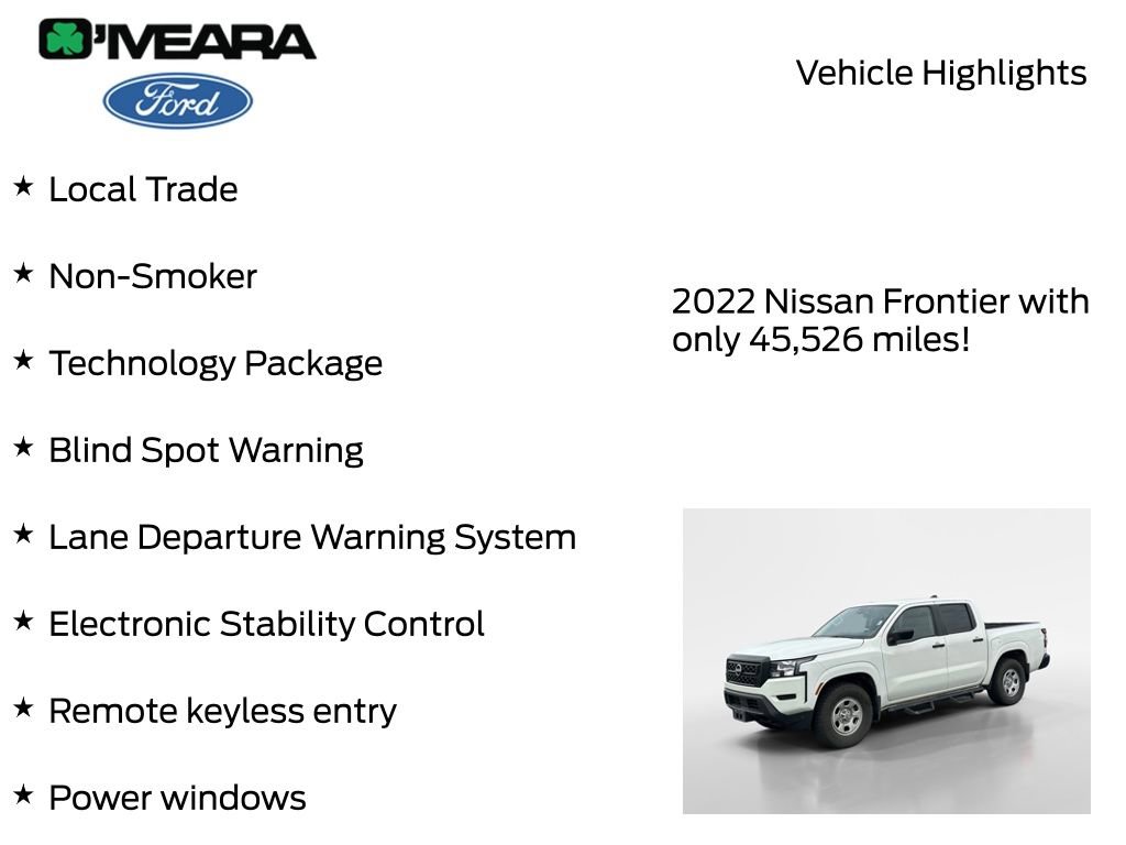 Used 2022 Nissan Frontier S w/ Technology Package AWD/4WD image 7